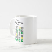 ハッピーフィジカルセラピーカカスタムーズワードル コーヒーマグカップ (正面左)