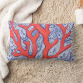 ハッピーフィッシュとコーラルランバー枕 ランバークッション (ブランケット)