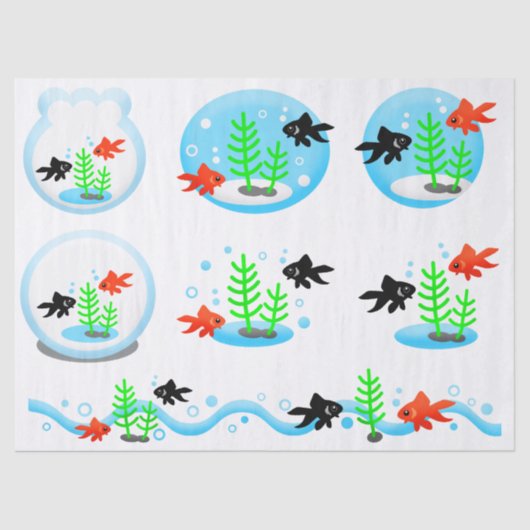 ハッピーフィッシュティッシュペーパー 薄葉紙 (正面)