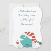 ハッピーフィッシュワインシェフレストランケータリングクリスマス シーズンカード (裏面)