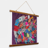 ハッピーフィッシュ 吊り下げ型タペストリー (傾斜あり)