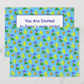 ハッピーフィッシュ 招待状 (正面/裏面)