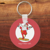 ハッピーフィットネスエクササイズクリスマスウィズサンタ キーホルダー (裏面)