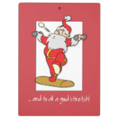 ハッピーフィットネスエクササイズクリスマスウィズサンタ クリップボード (裏面)
