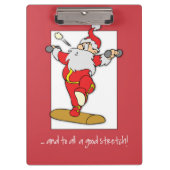 ハッピーフィットネスエクササイズクリスマスウィズサンタ クリップボード (正面)