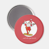 ハッピーフィットネスエクササイズクリスマスウィズサンタ マグネット (正面/裏面)