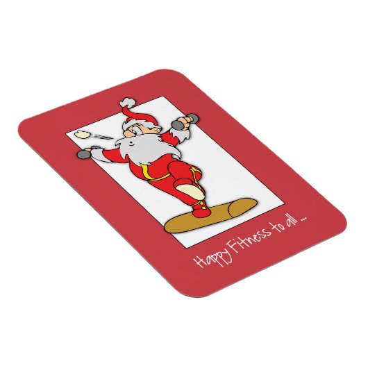 ハッピーフィットネスエクササイズクリスマスウィズサンタ マグネット (右側)