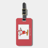 ハッピーフィットネスエクササイズクリスマスウィズサンタ ラゲッジタグ (正面縦)