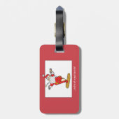 ハッピーフィットネスエクササイズクリスマスウィズサンタ ラゲッジタグ (裏面縦)