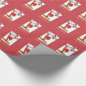 ハッピーフィットネスエクササイズクリスマスウィズサンタ ラッピングペーパー (コーナー)