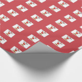 ハッピーフィットネスエクササイズクリスマスウィズサンタ ラッピングペーパー (コーナー)