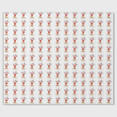 ハッピーフィットネスエクササイズクリスマスウィズサンタ ラッピングペーパー (フラット)