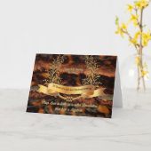 ハッピーフィフティーウエディングアニバーサリーグリーティングカード カード (黄色い花)