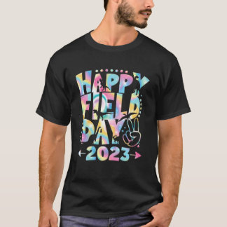 ハッピーフィールド日学園旅行かわいいレインボー学生 Tシャツ