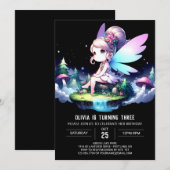 ハッピーフェア威厳のあるリー誕生日 招待状 (正面/裏面)