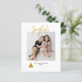 ハッピーフォトクリスマスホリデーグリッターカード (スタンド正面)