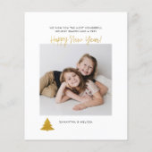 ハッピーフォトクリスマスホリデーグリッターカード (裏面)