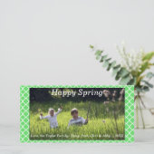 ハッピーフォト春/イースターフォトカードグリーン シーズンカード (スタンド正面)