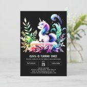 ハッピーフォレストホース誕生日 招待状 (スタンド正面)