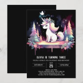 ハッピーフォレストホース誕生日 招待状 (正面/裏面)