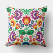 ハッピーフォークアートフラワーズ装飾用クッション クッション (正面)