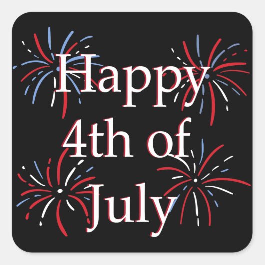 ハッピーフォークエアステッカー スクエアシール (正面)