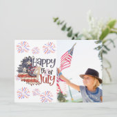 ハッピーフォースオブジュライのパーソナライズフォトカード シーズンカード (スタンド正面)