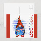 ハッピーフォースオブジュライ かわいい ノーム フリー ポストカード (正面/裏面)