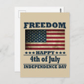ハッピーフォースオブジュライ インディペンデンスデー ポストカード (正面/裏面)