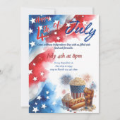 ハッピーフォースオブジュライ パーティー招待状 招待状 (正面)