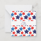 ハッピーフォース・オブ・ジュライ（アメリカ独立記念日） ノートカード (正面)