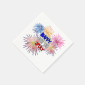 ハッピーフォース・オブ・ジュライ 独立記念日パーティー スタンダードカクテルナプキン (角)