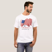 ハッピーフォース・オブ・ジュライ 独立記念日 アメリカ国旗 Tシャツ (正面フル)