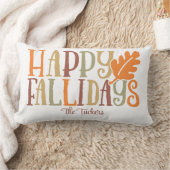 ハッピーフォールダイズカラフルカワイファミリーネームデコール ランバークッション (ブランケット)