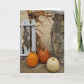 ハッピーフォール・よろしくね、秋の恵みたっぷりのカボチャ カード (正面)