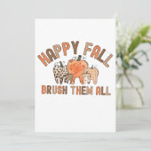 ハッピーフォール ブラッシングチャレンジ デンタル 歯科 歯 招待状 (スタンド正面)