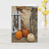 ハッピーフォール・ヨール、オートムブレッシングス フォールパンプキンズ カード (黄色い花)