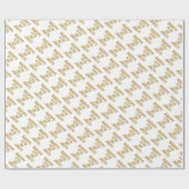 ハッピーフォー・セブン白光沢ラッピング紙 ラッピングペーパー (フラット)