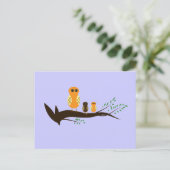 ハッピーフクロウ一家 ポストカード (スタンド正面)