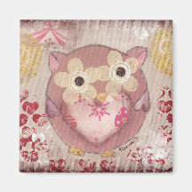 ハッピーフクロウ磁石