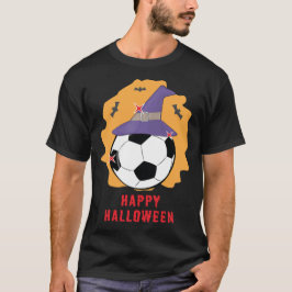 ハッピーフットボール/サッカーハロウィンおもしろい- Tシャツ