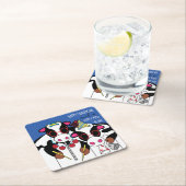 ハッピーフュスハヌカー(ユダヤ教の祭り) スクエアペーパーコースター (インサイチュ)