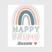 ハッピーフライデーおもしろい先生フライデーレインボー シール (シート)