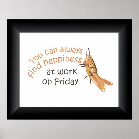 ハッピーフライデーアットワークポスタープリント ポスター (正面)