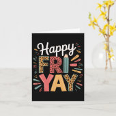 ハッピーフライデー教師フライデー ヤヤ フライデー 週末 面白い カード (黄色い花)