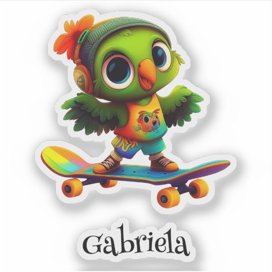 ハッピーフラッピービニパーソナライズされたルステッカー シール (正面)