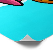 ハッピーフラミンゴ写真撮影 ポスター (角)