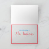 ハッピーフラミンゴ誕生日カード カード (内部)