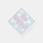 ハッピーフラワースター文字誕生日ベビーシャワーb スタンダードカクテルナプキン (角)