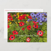 ハッピーフラワーデー! ポストカード (正面/裏面)